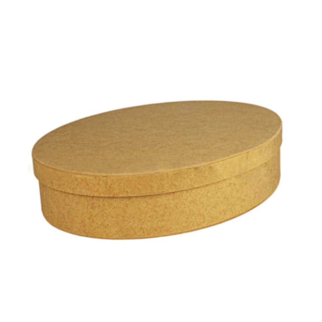 caixa multiuso oval em mdf 20x26x5