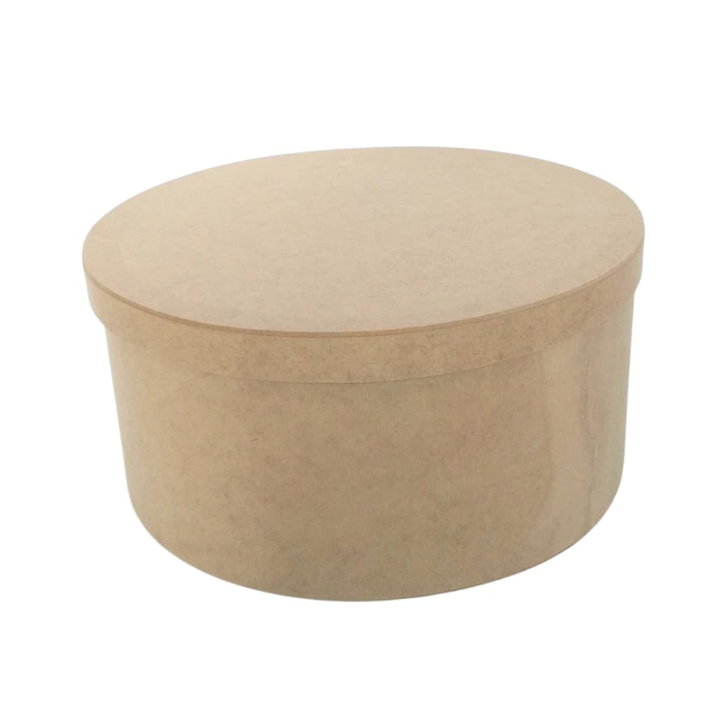 Caixa Redonda em Mdf Multiuso Decorativa 25x10 Convite Padrinhos Presentes Cesta Aniversario