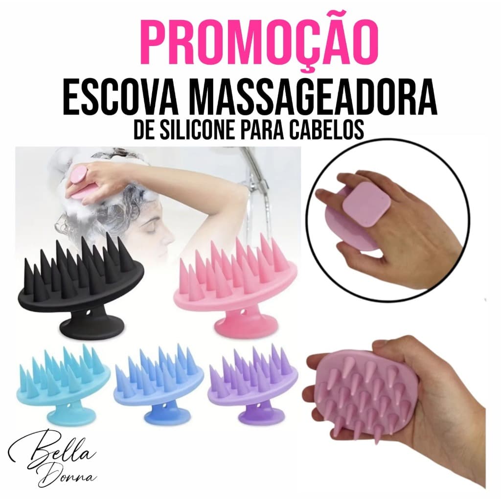 Escova Massageadora para couro cabeludo