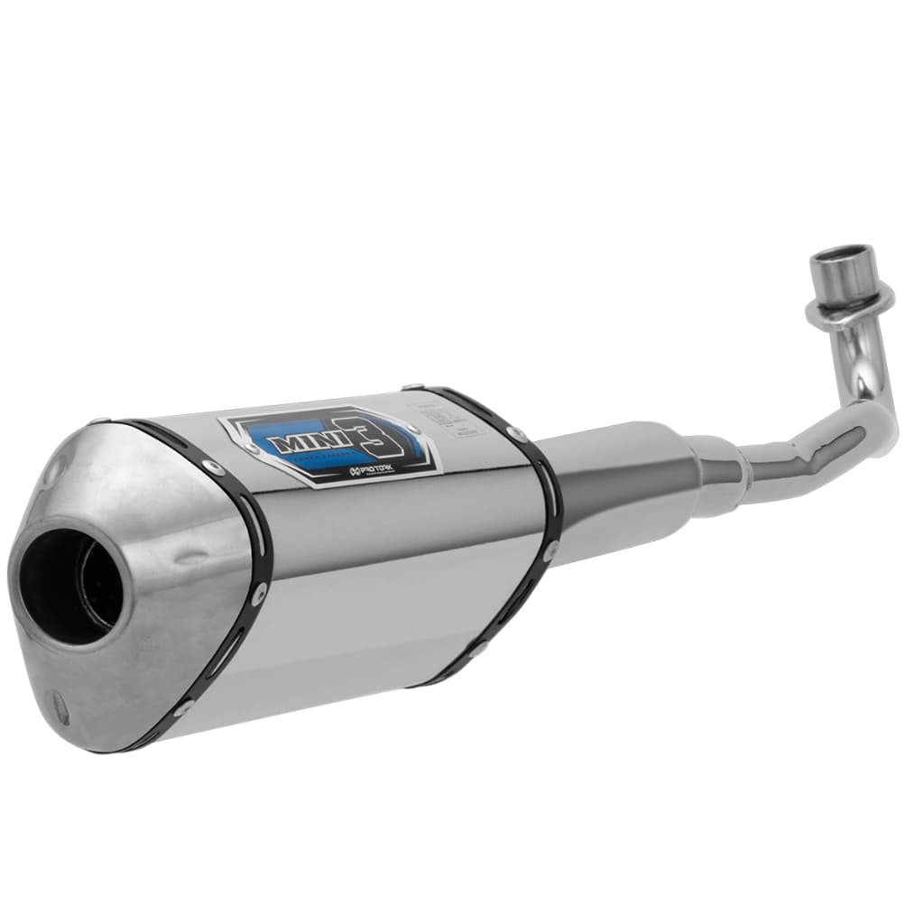 Escapamento Escape Moto Pro Tork Mini 3 Compatível Com Biz 125 2005 2006 2007 2008 Curva Cromada