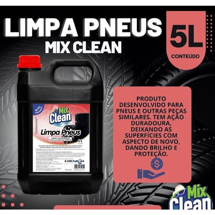 Pneu Pretinho Ultra Brilho Camada Protetora 5 Litros