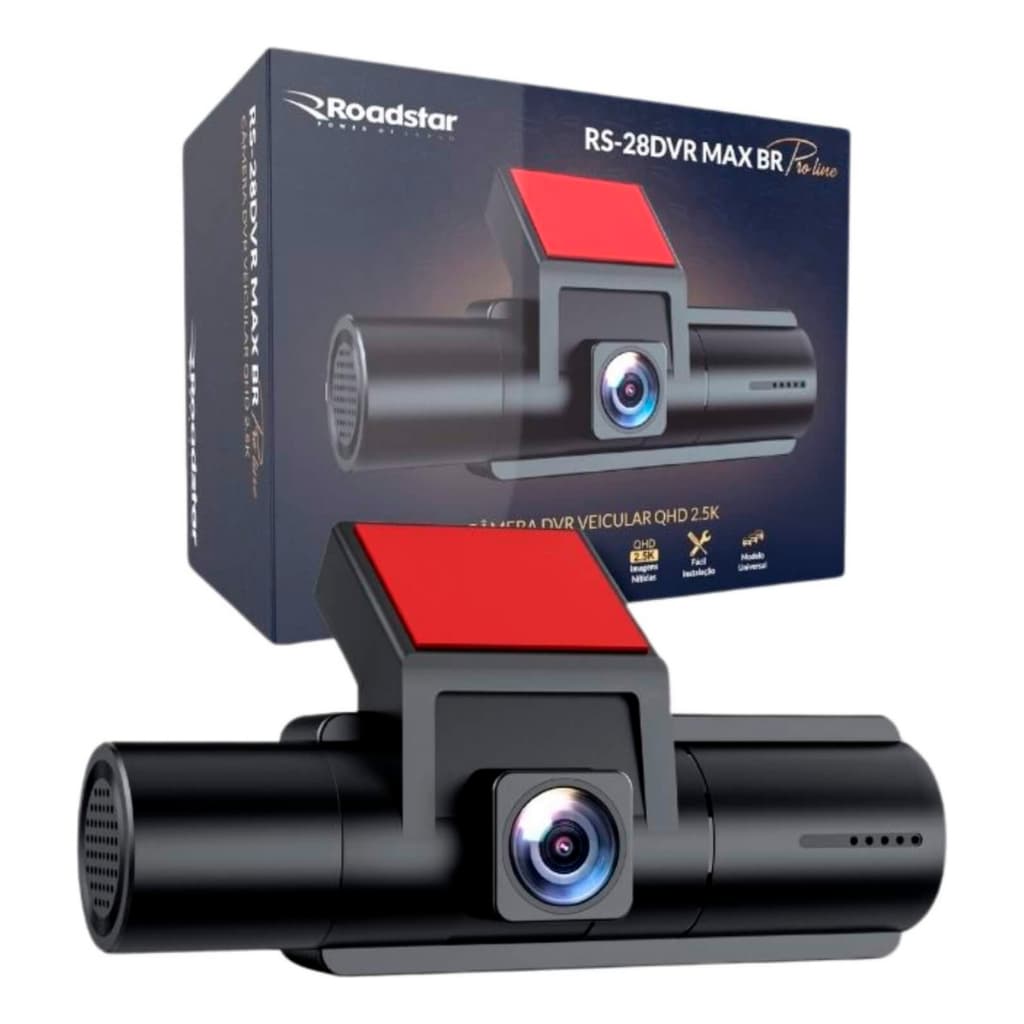 Câmera Veicular Dash Cam Dupla Dianteira Interna Dvr Rs28dvr