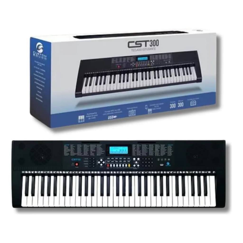 Teclado Custom Sound CST 300 BK