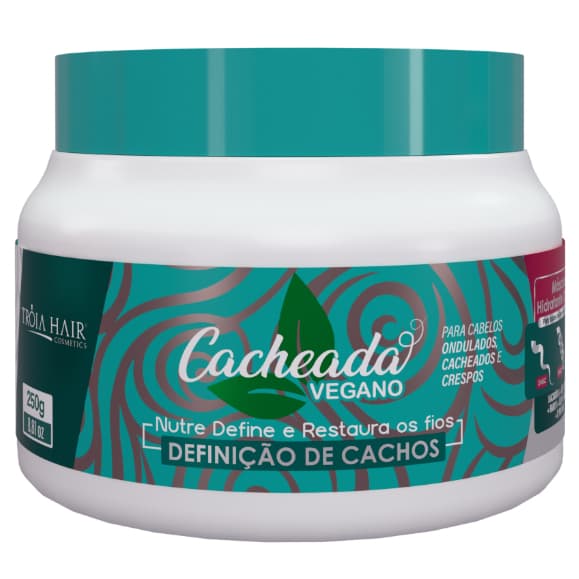 Máscara Hidratante Cacheada Tróia Hair 250g | Nutrição, Força e Definição para Cachos Saudáveis