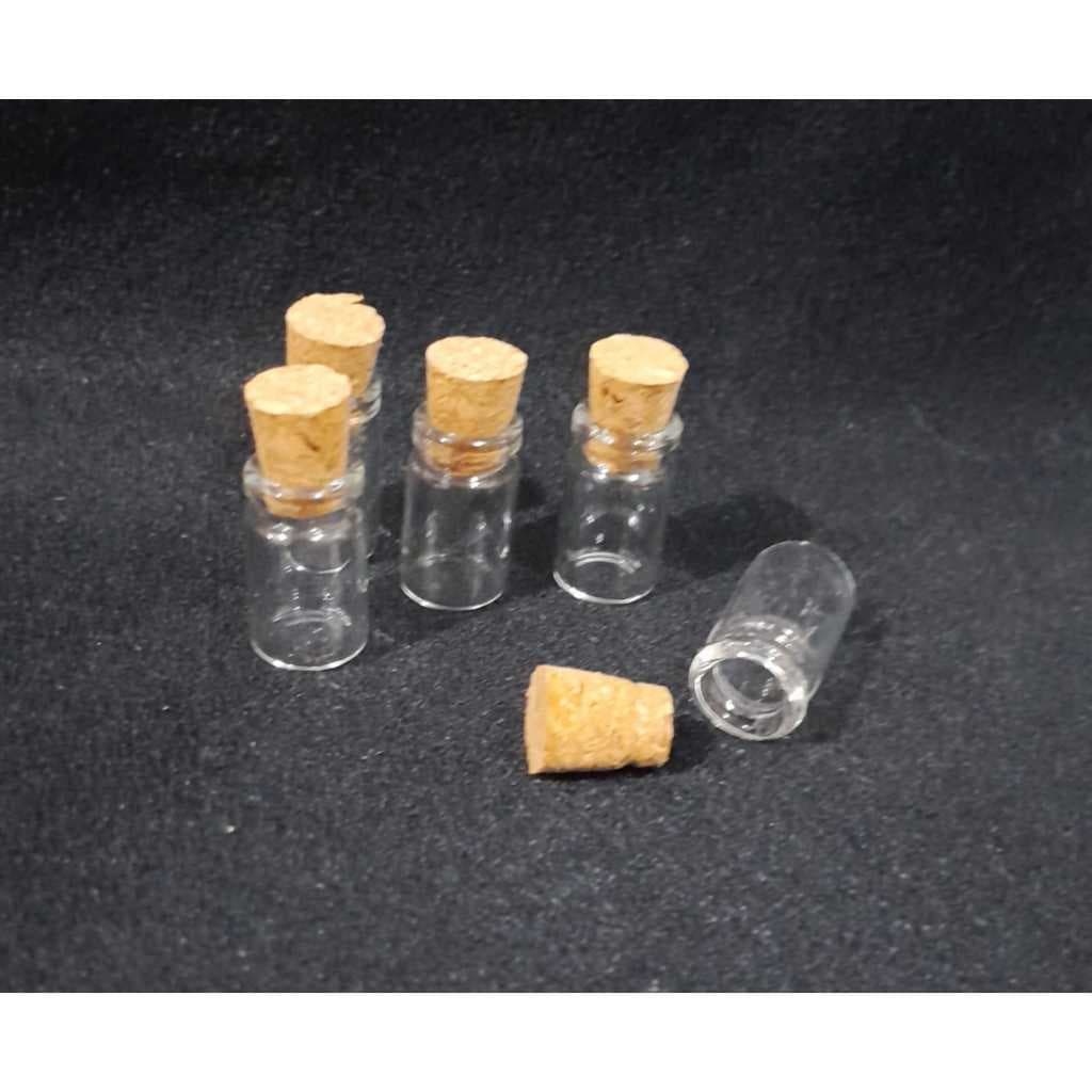 Kit 50/100 unid. Mini frasco penicilina 1ml ou 2ml com tampa rolha