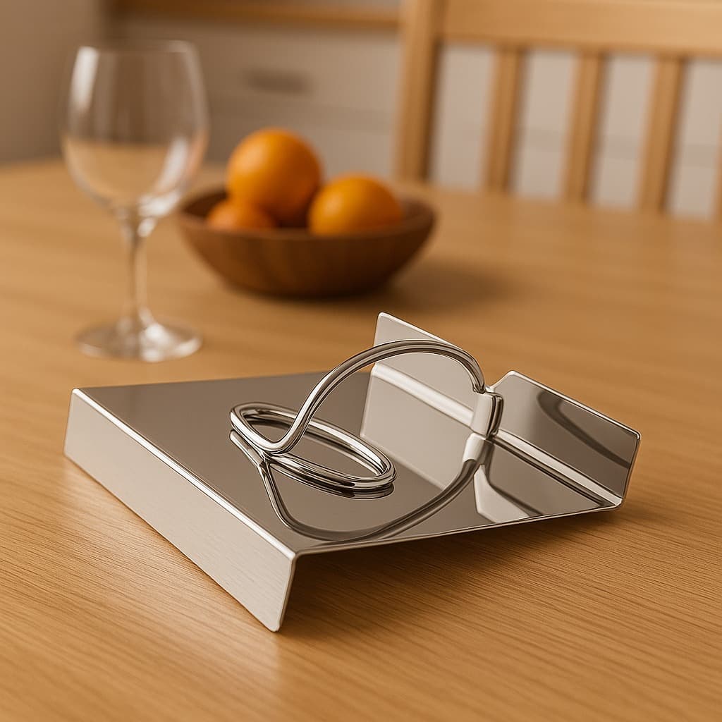 Porta Guardanapo De Aço Inoxidável Suporte de Papel Gloss Cozinha Mesa Moderno Prateado Utensílio