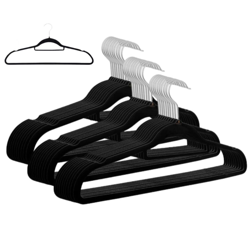Kit 30 Cabide Veludo Para Roupas Adulto Fino Resistente Fino Resistente