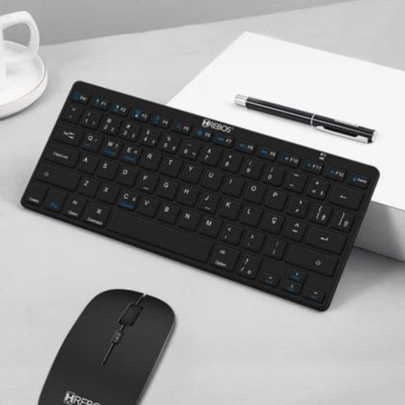 Mini teclado com mouse (separado) Preto ou branco