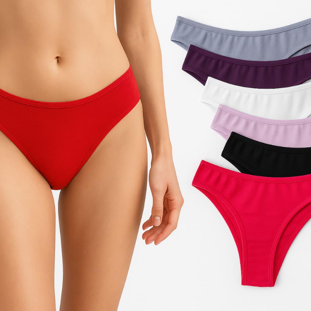 Kit 10 Calcinhas Tanga Algodão Conforto Microfibra Básica Cotton Feminina