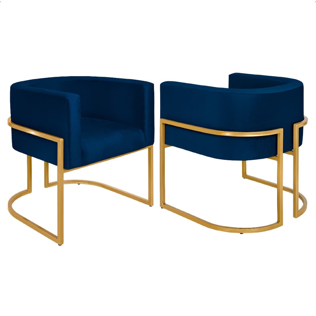 kit com 2 poltronas sala clínica consultório escritório base ferro moderna