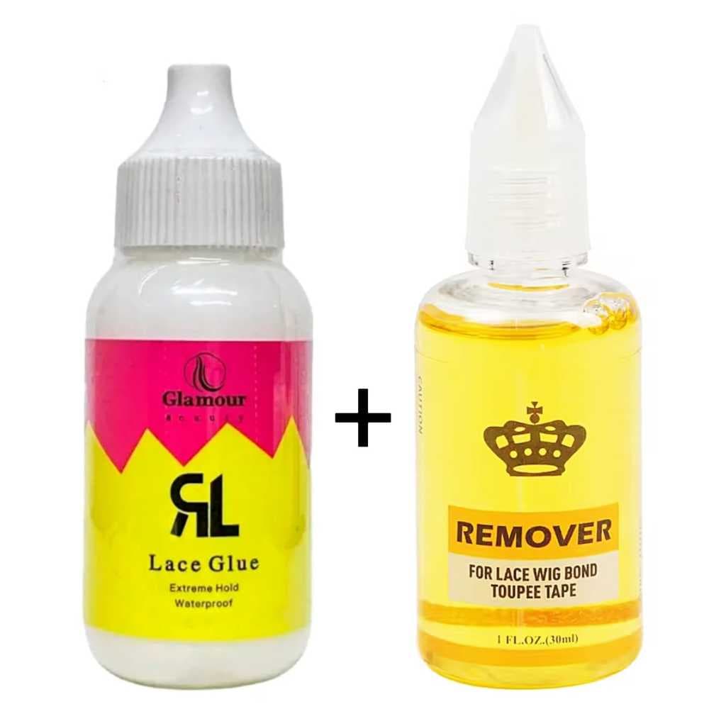 Kit Cola 38ml para cabelo hair bonding glue + Removedor de cola para lace peruca prótese - 30 ml