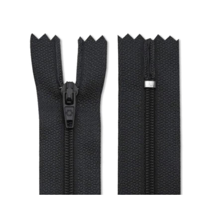 Kit 10 Unidades Zíper Fixo 18cm Coats Corrente Cor Preto - ORIGINAL - NACIONAL