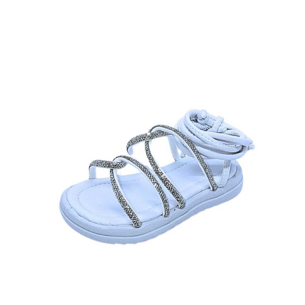 Sandália Infantil  Menina  Strass Cruzado