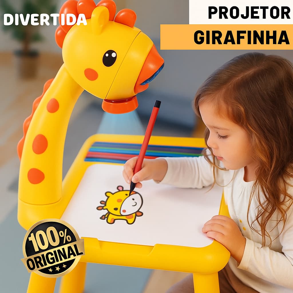 Projetor Girafinha Mesa de Desenho Infantil Pais e Filhos