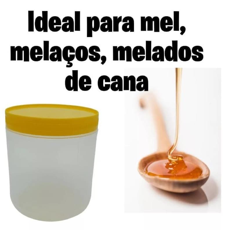 96unidade Pote Mel 1 Kg Plástico Alimentício Com Tampa Lacre Rosca Recipiente Armazenar Mel Cereais