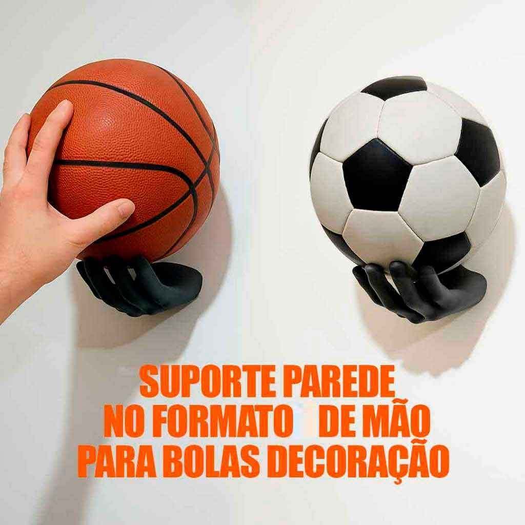 Suporte de parede Bola de Futebol Volei Basquete Futebol Americano Formato Mão Decoração