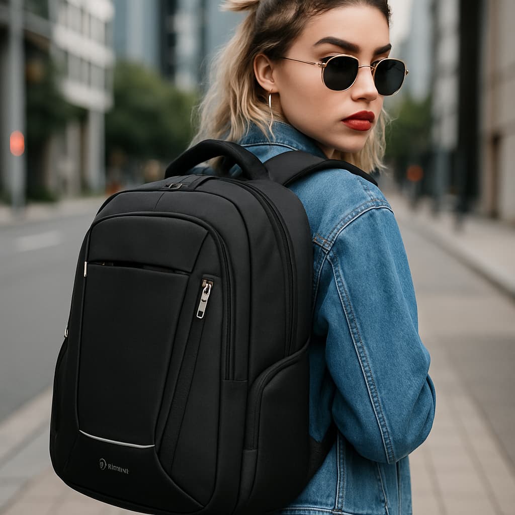 Mochila Executiva Porta Notebook, BOLSA ANTI-FURTO, Intract Preto MIT 3