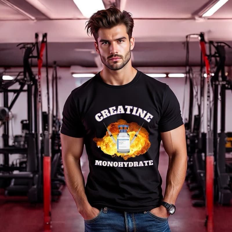 Camiseta Maromba Meme Humor Treino Algodão Slim Premium Musculação Creatine Masculina Unissex Promoção