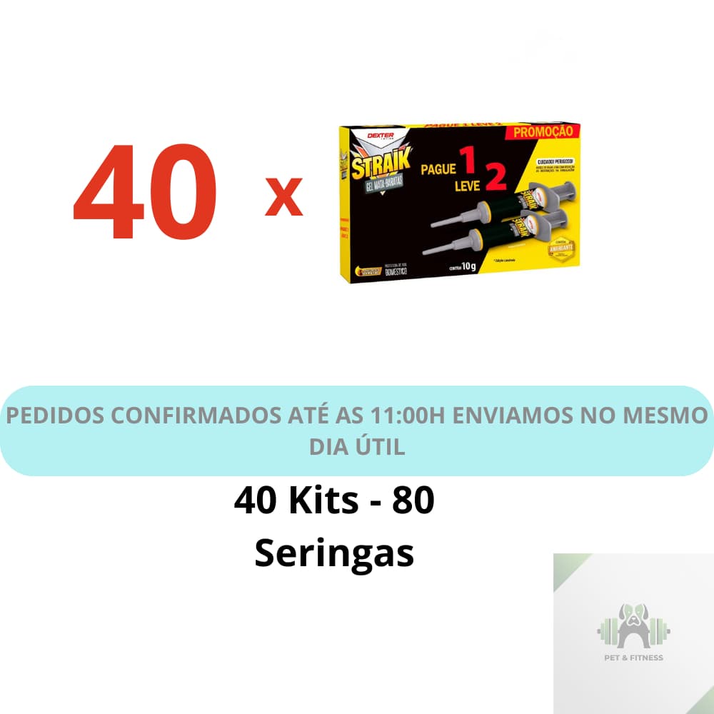 Kit 40x2 Gel Straik elimina e mata Baratas  Aprovado Pela ANVISA