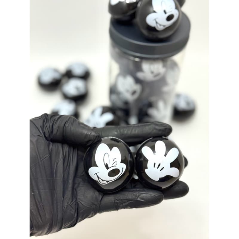 Gelinho Reutilizável Mickey Mouse redondo pote com 12 unidades