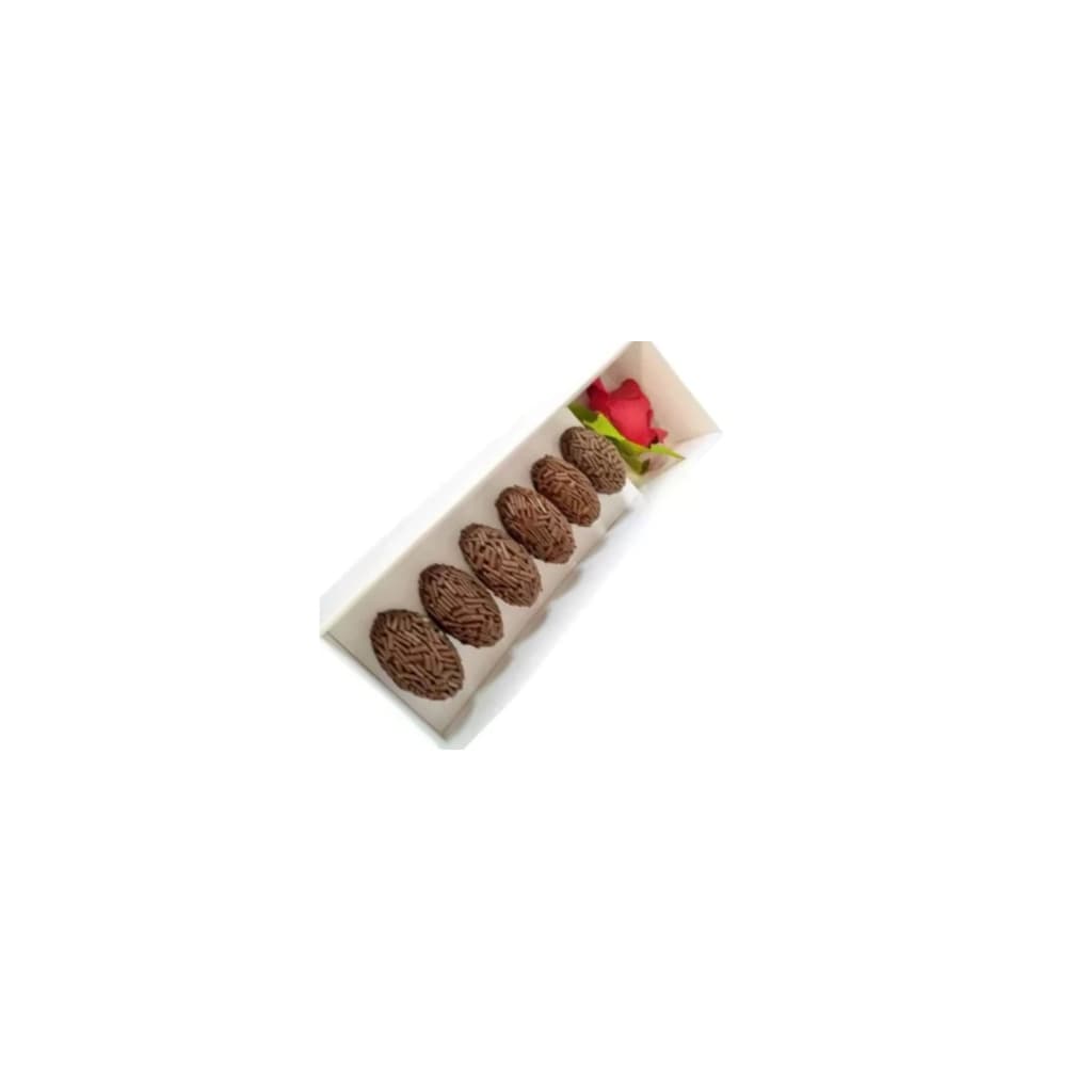 Kit com 20 Caixas Para 6 Doces e Uma Flor - Não Acompanha a Flor