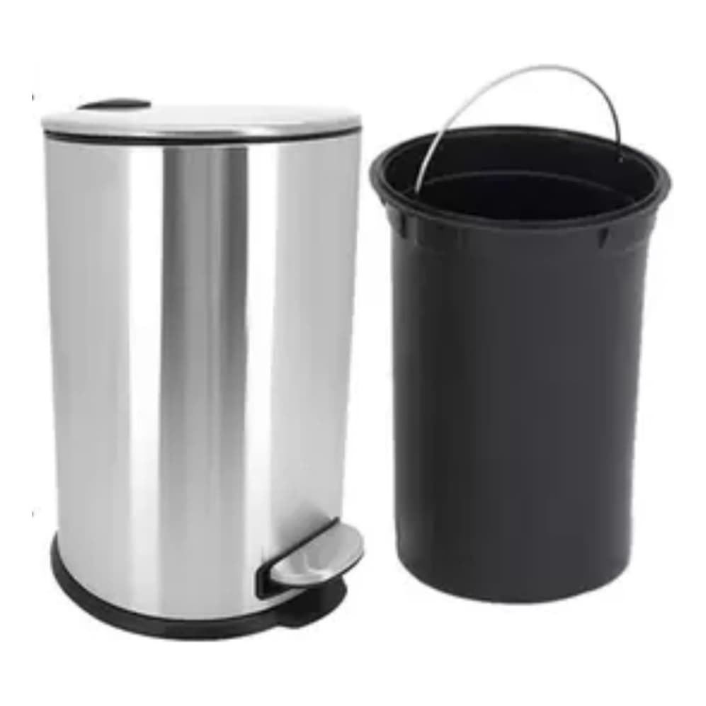 Lixeira Em Aço Inox Com Pedal Balde Removível 20l Slim ( , toque de sofisticação para sua cozinha )