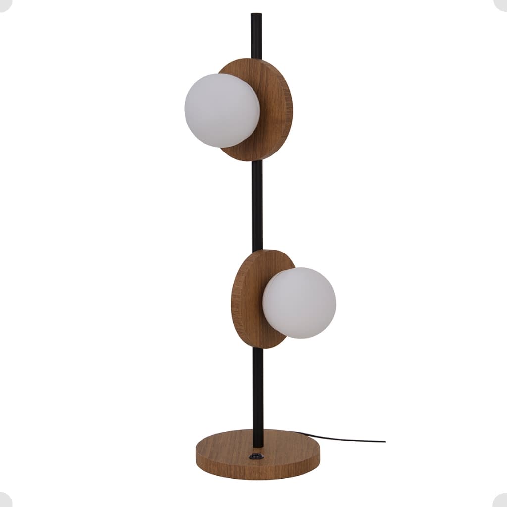 Luminária de Mesa Abajur Organic Sala G9 Freijo