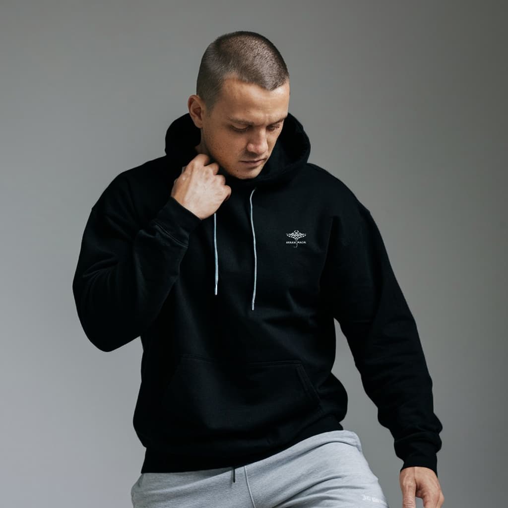 Moletom com Capuz Canguru Blusa de Frio Liso Básico Fechado Unissex
