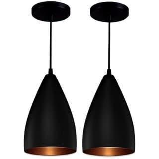 Kit 2 Luminárias Luxo Vegas Pendente Preto / Cobre  ( Envio imediato )