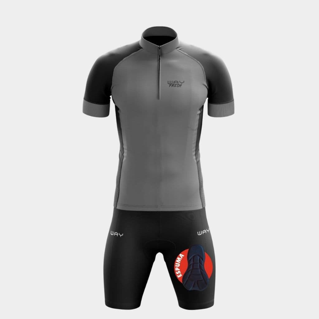 Conjunto Ciclismo Masculino Kit Roupa Camisa Pro Uv Slim Bermuda Espuma Confortável Bike Pedalar MTB