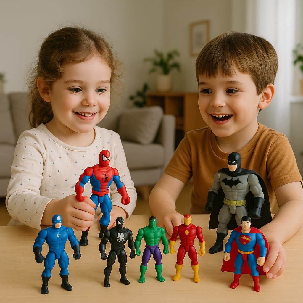 Boneco de Brinquedo Articulado Super Heróis Divertido Educativo Infantil Menino