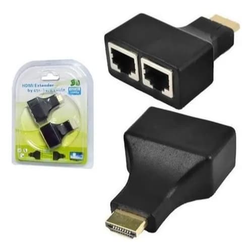 Extensor Compativel Com Hdmi Via Cabo De Rede Até 30 Metros Extensor Compativel Com Hdmi Via Cabo De Rede Até 30 Metros