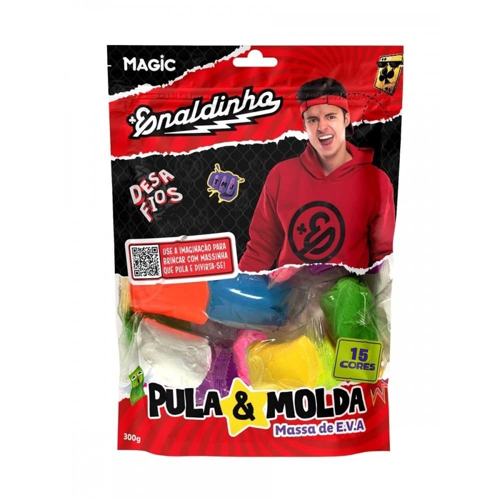MASSA PULA E MOLDA 7 ou 15 CORES SORTIDAS - 70g / 150g - PATRULA CANINA ENALDINHO