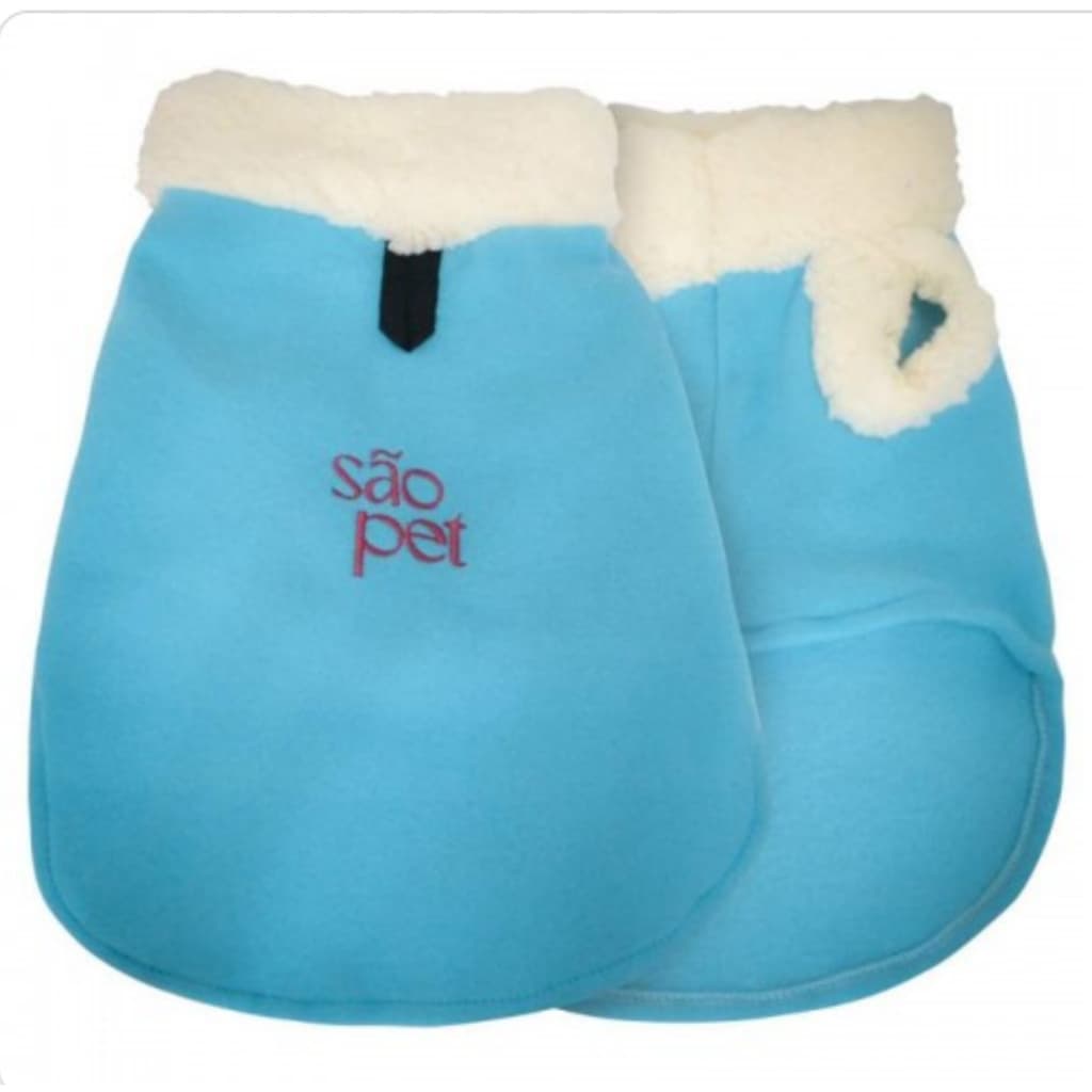 Roupa Para Cachorro Roupinha Pet Inverno Original SAO PET Varios Tamanhos Cor Azul