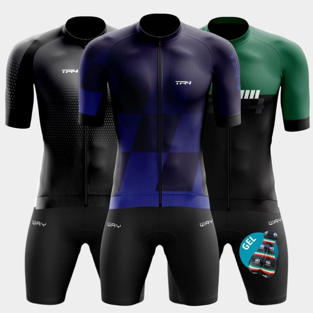 Conjunto Ciclismo Masculino Camisa Premium Vários Modelos Short Bermuda Gel Pro Uv Roupa Bike