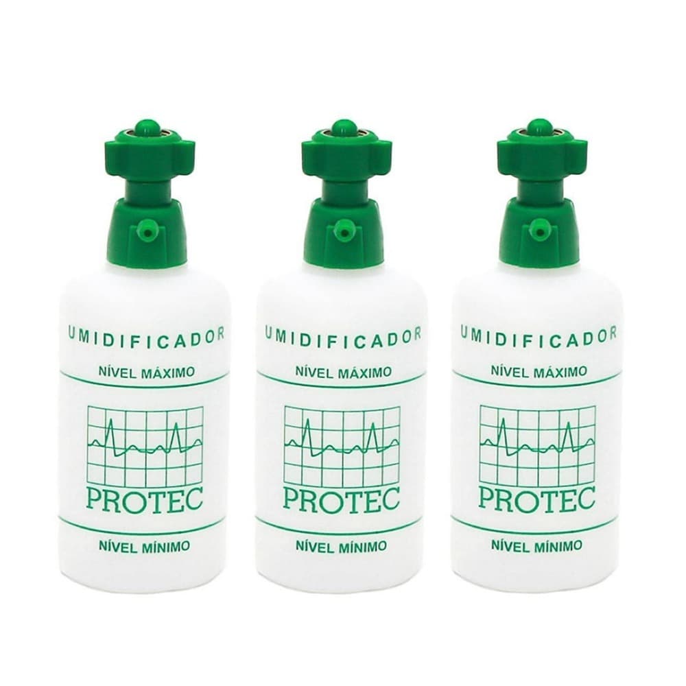 Copo Umidificador Para Oxigênio Kit C/3 Und 250ml C/anvisa
