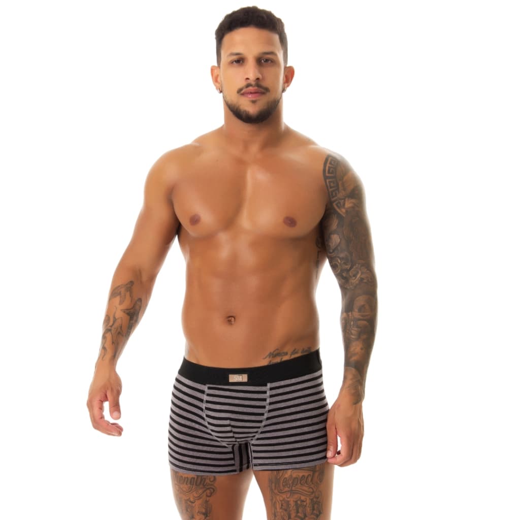 Cueca Boxer Listrada Modelagem Anatômica Ultra Comfort