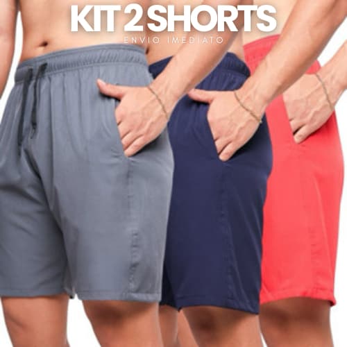kit 2 short homem tactel elastano academia  bermuda homem dri fit bermuda masculina adulto