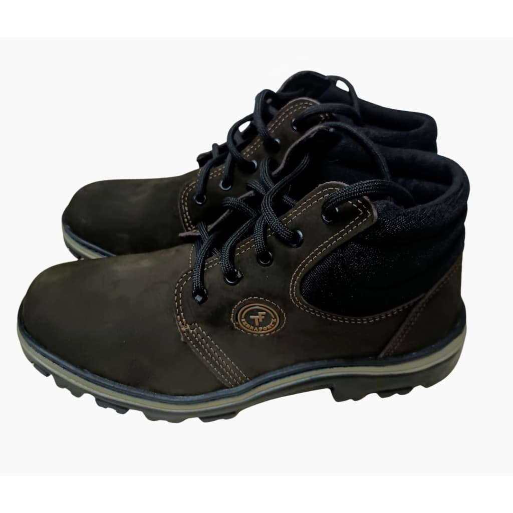 Coturno / Botina Marrom Nobuck Masculina Casual cód.980 Terrafort'z