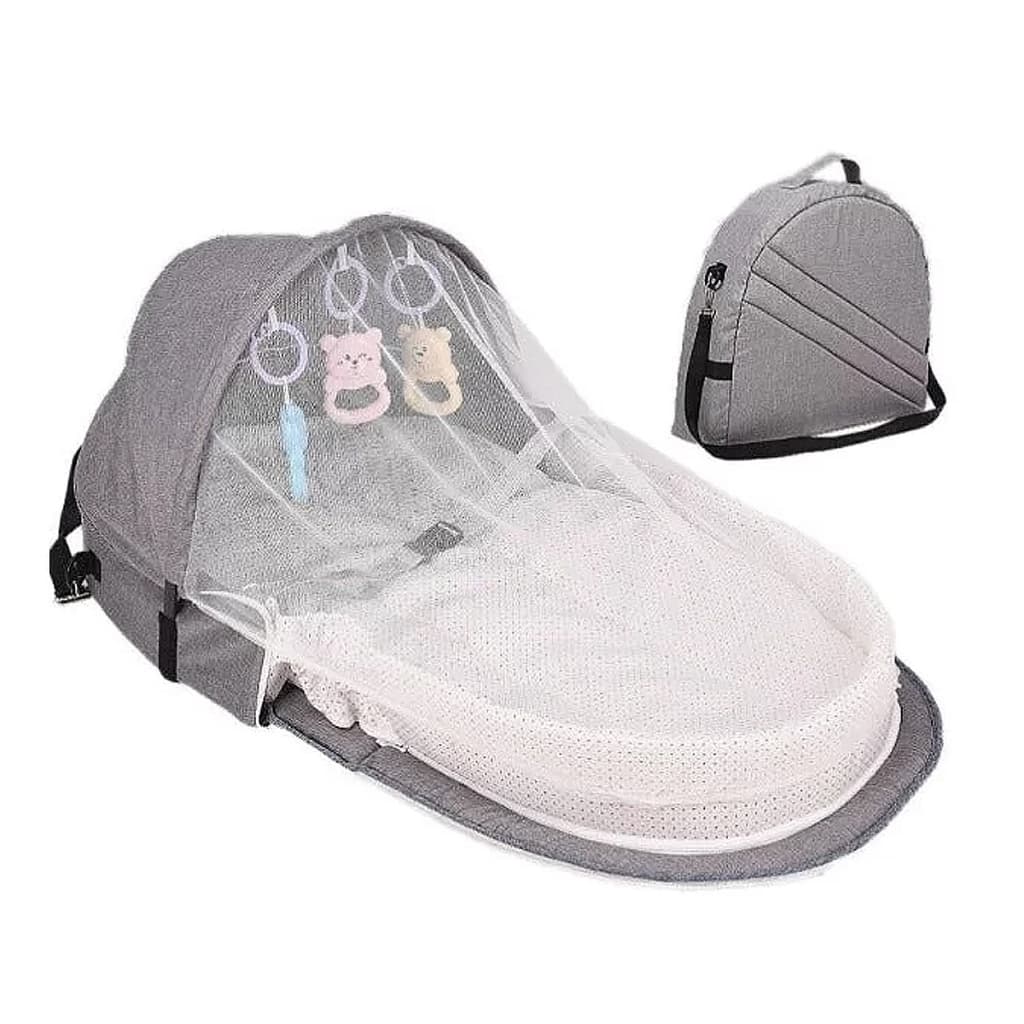 Bolsa Portátil Para Mamãe Berço Ninho De Bebê Mochila Dobrável Multifuncional Mosquiteiro Infantil