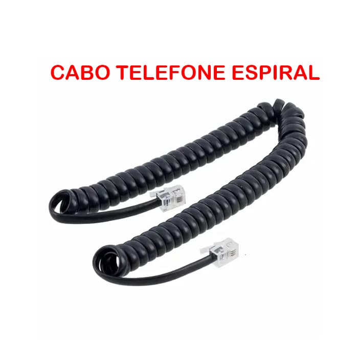 CABO PARA TELEFONE ESPIRAL (RJ11) - 1 METRO