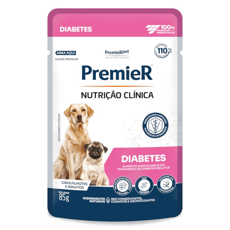 PREMIER SACHÊ CÃES DIABETES 85G