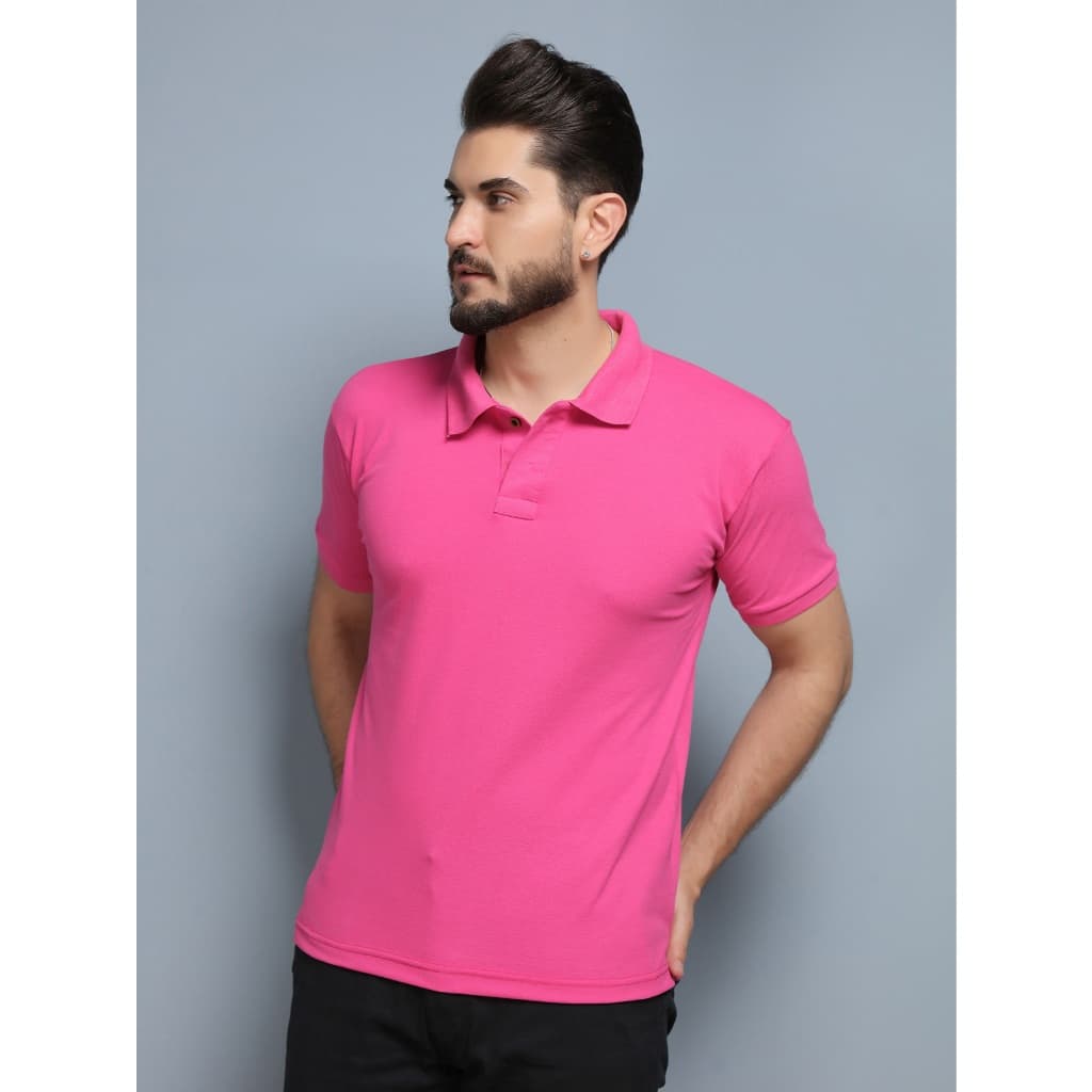 Camisa polo de manga curta de algodão puro respirável negócios cor sólida camisa esportiva P-GG
