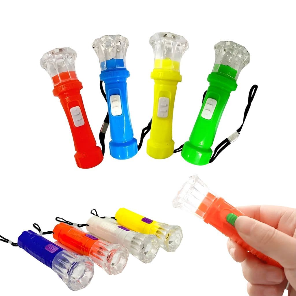 Kit 12 Peças Mini Lanterna Led Chaveiro Portátil Para Camping Iluminação Lanterninha Infantil