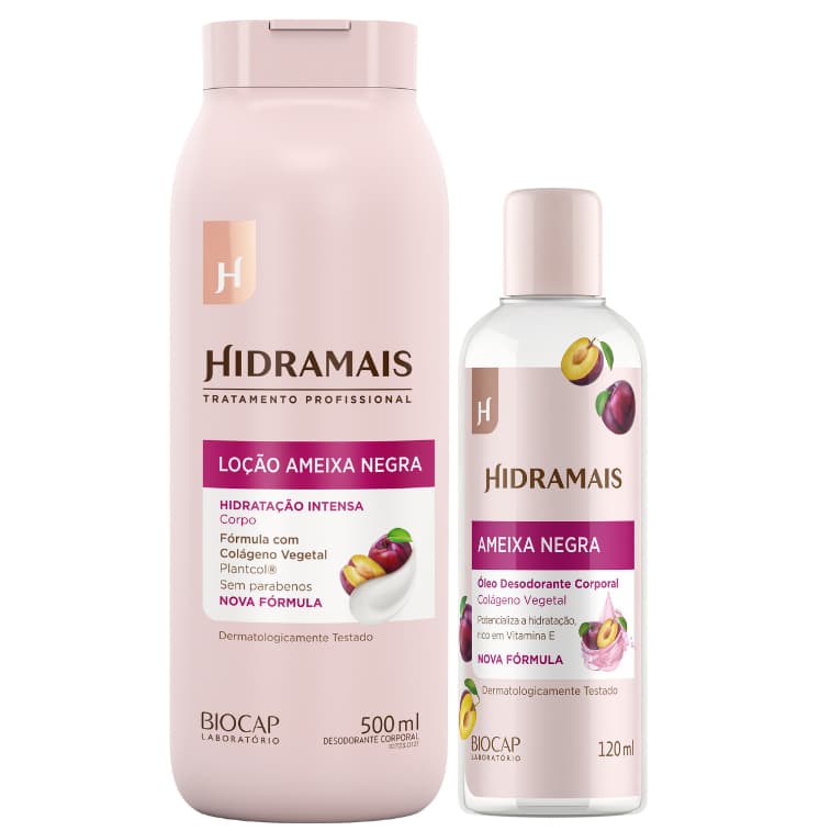 Kit Loção Ameixa Negra 500ml + Óleo de Ameixa Negra 120ml Hidramais