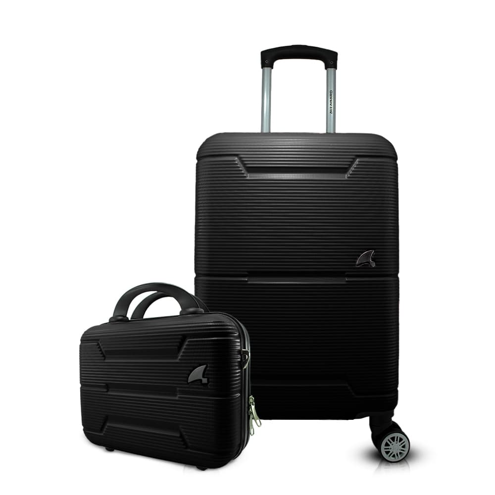 Kit Mala com Frasqueira Mala 10kg Viagem de Bordo Avião Rodinhas 360 ABS Rígido