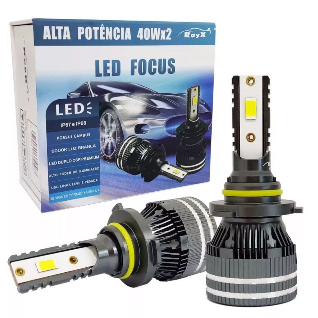Ultra LED Focus 13000lm 90W Farol Carro RayX 6000K 12-24V