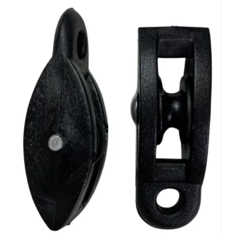 CARRETILHAS/ROLDANAS SIMPLES PARA VARAIS DE TETO OU PAREDE BRANCA OU PRETA