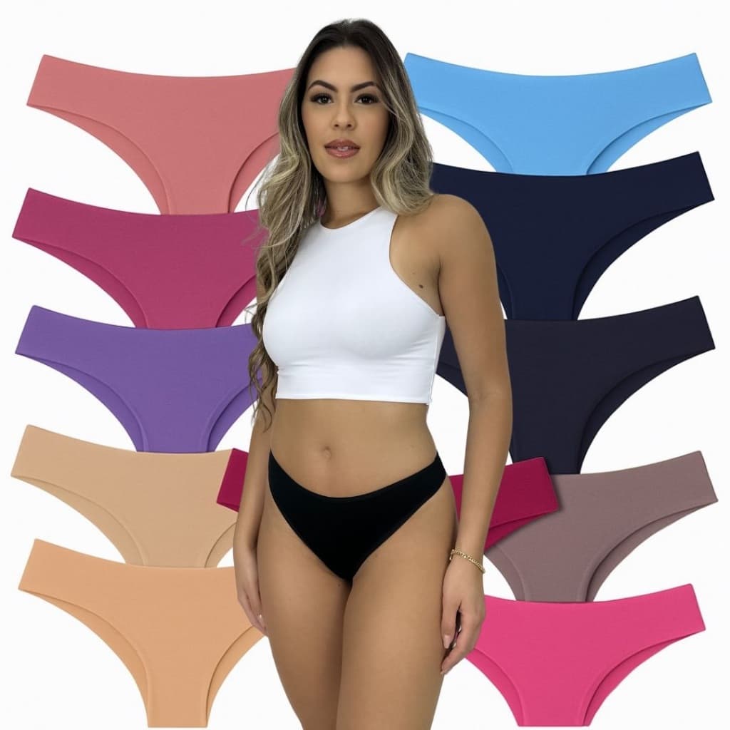 Kit Calcinhas Sem Costura Corte Laser djl