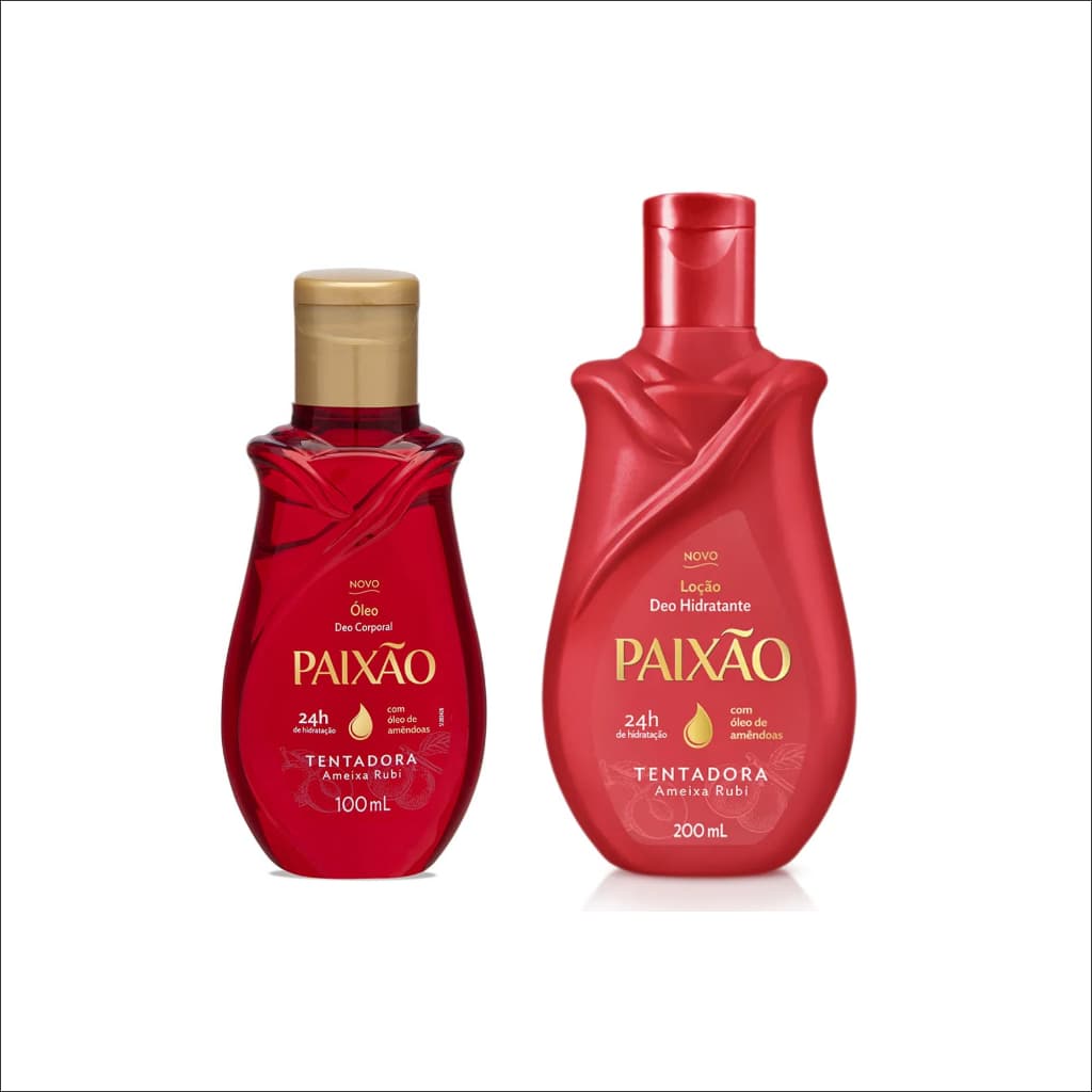 Kit Hidratante 200ml  + Óleo Corporal Tentadora Paixão 100ml